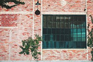 Brick Wall with Unstained Glass