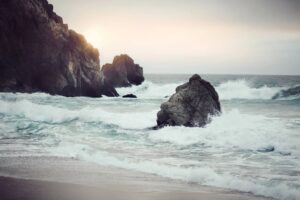 Rocky Beach in Alaska